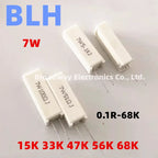 5PCS Vertical Cement Resistance SQM 7W 5% 15K 33K 47K 56K 68K 100K 8.2K ohm Ceramic resistor