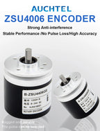 AUCHTEL 44mm IP67 Incremental Encoder 6mm Shaft Rotary Switch AB 2 Phases 10-1024-2500-3600 360 400 500 PPR 5-24VDC