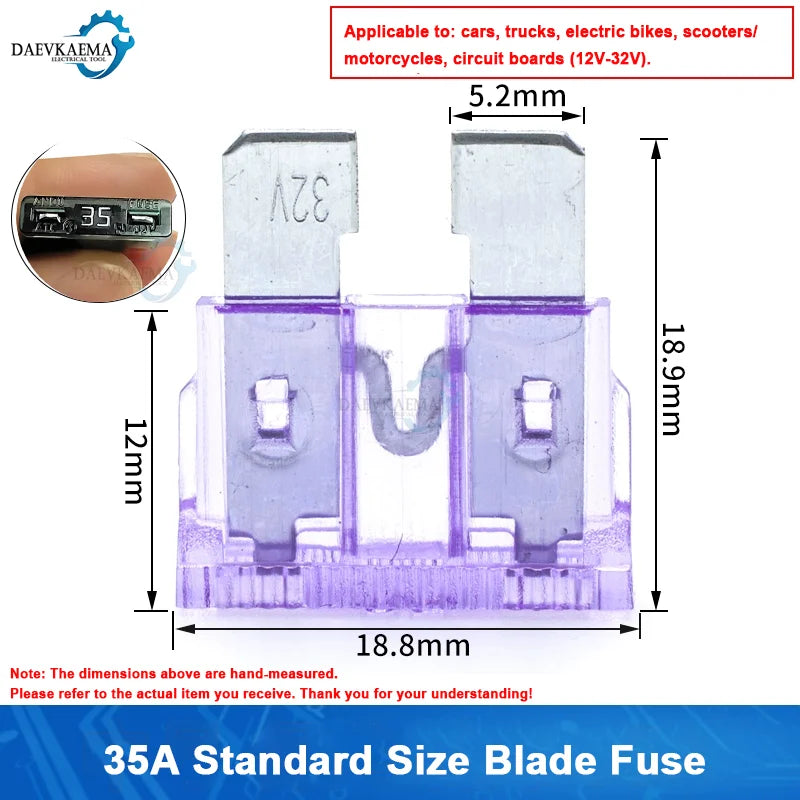10-100pcs Medium Standard Blade Fuse Insert Kit 2A-40A Automotive Medium Fuses for Car/RV/Truck/SUV/Motorcycle/Boat