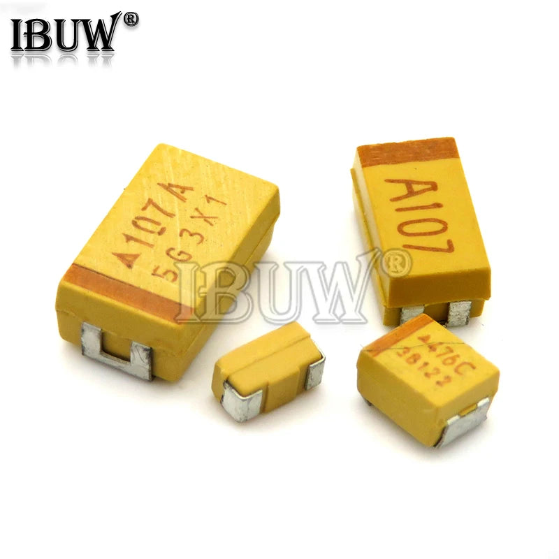 10PCS A B C D Type Tantalum Capacitor 100UF 150UF 220UF 330UF 470UF 680UF 6V 6.3V 10V 16V 25V 35V 50V 4.7/6.8/10/15/22/33/47UF