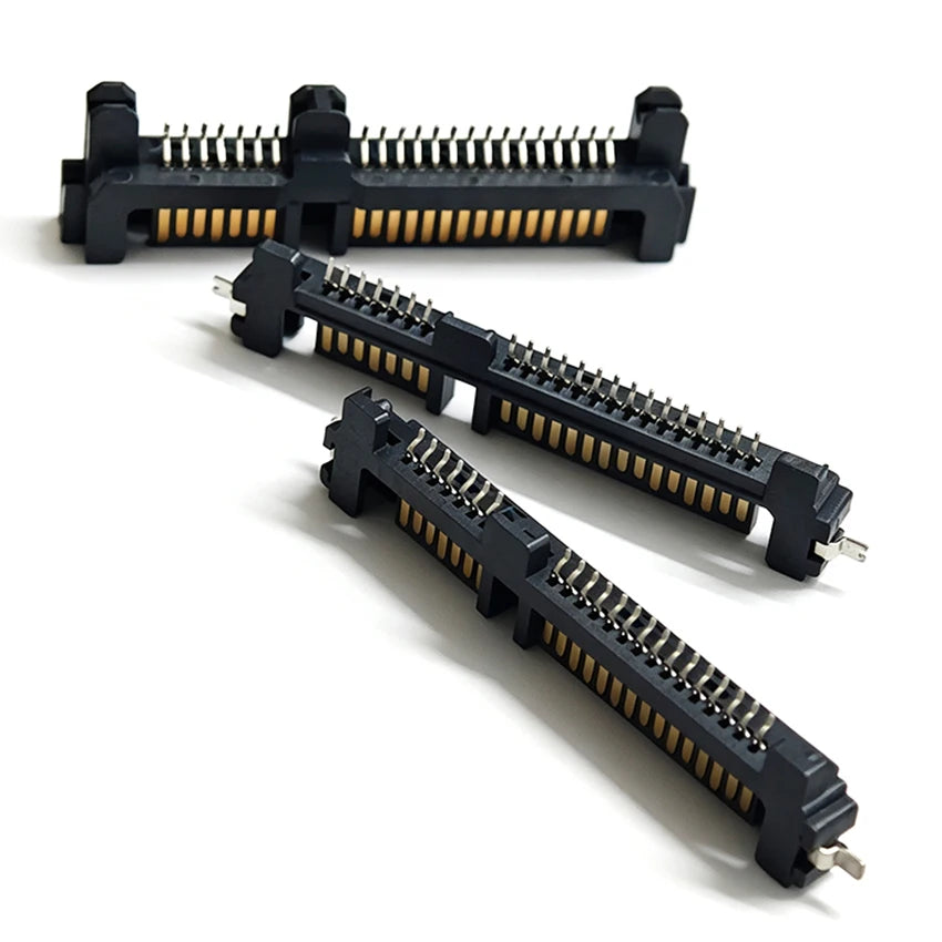 3/5PCS SATA7+15P Sinking Board 1.0 Male Socket Solid State Drive Plug SATA 22PIN SMT Male Head Notebook Hard Drive Connector