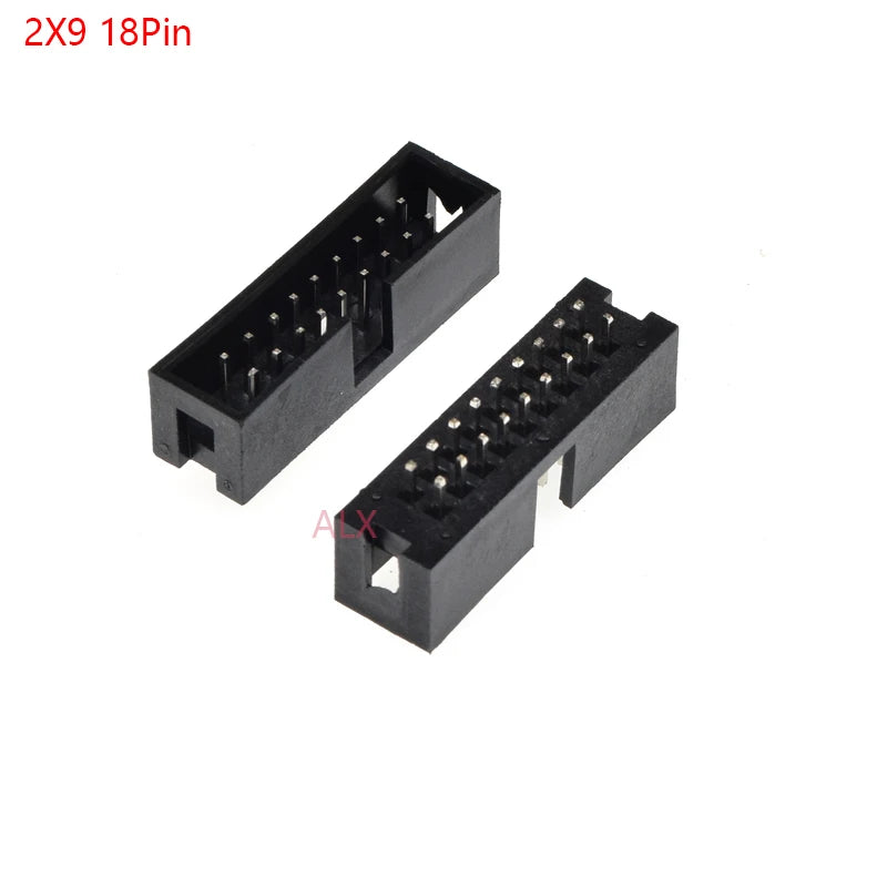 5/10pcs Dip 6/10/20/26/34/40 Pin 2.54mm Pitch Male Socket Straight Idc Box Headers Pcb Connector Double Row 10p/20p/40p/50p Dc3