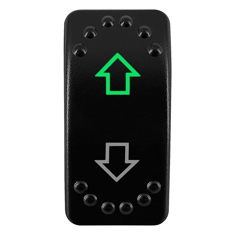 12V/24V Waterproof DPDT Momentary Rocker Switch ON-OFF-ON Arrows Winch In/Out Up/Down Toggle for Jeep, Dump Trailer, Truck, Boat