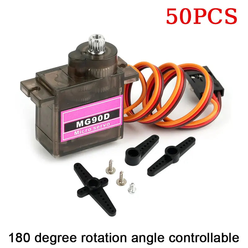 MG90D 10/20/30/40/50Pcs Micro Digital Servo Motor Full Metal Gear 180/270/360 Degree For RC Airplane Helicopter Car Boat Model