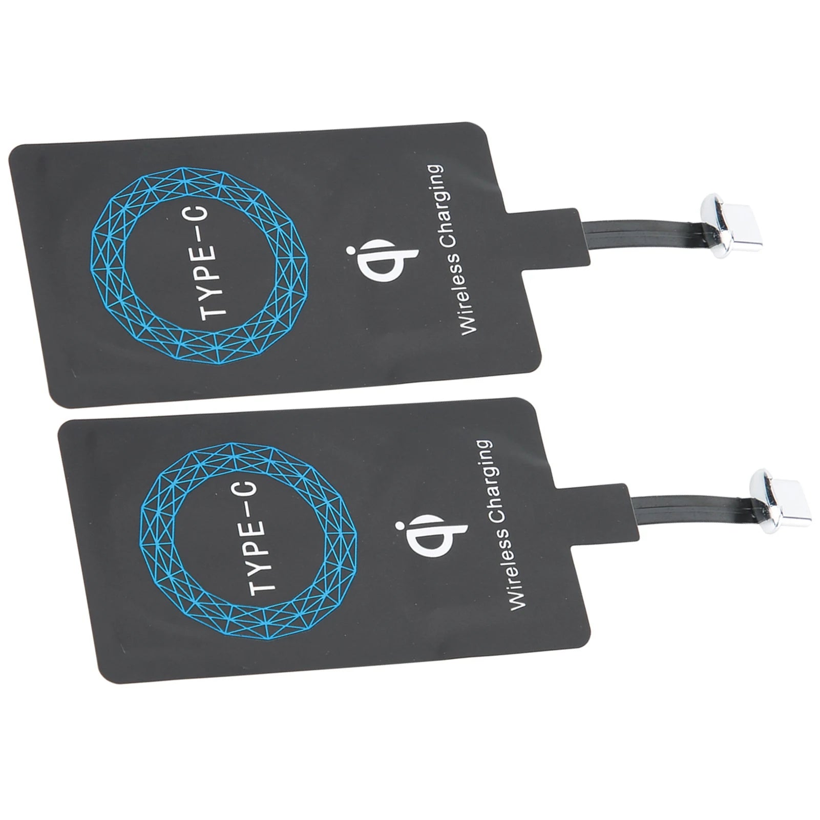 2PCS Type C Wireless Charger Adapter Portable Charging Receiver Qi Enabled Fast Charging for Type C Mobile Phone Car Travel Home