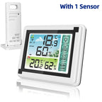Digital Weather Station Clock Indoor Outdoor Weather Forecast Barometer Thermometer Hygrometer with 1Pc Wireless Outdoor Sensor