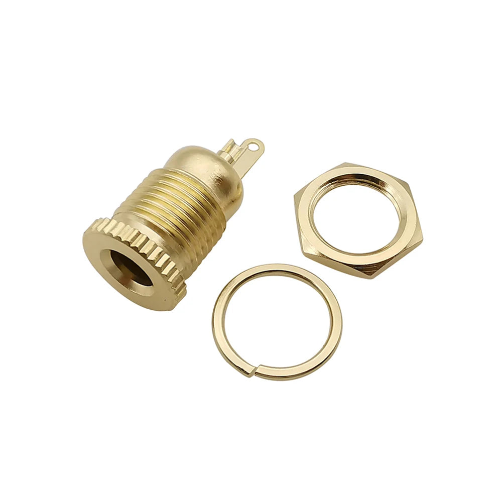 2Pcs Gold-plated 20A DC099 5.5 mm x 2.1mm DC Power Jack Socket 5.5*2.1 Female Panel Mount Connector 5.5*2.5mm Metal DC-099