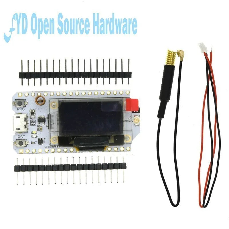 1PCS 433-510 LoRa Blue Oled Wifi SX1276 Module IOT Development Board With Antenna For ESP32  Electronic Diy Kit