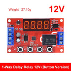 DC 5V 12V 24V 10A Adjustable Time Delay Relay Module 32 Modes LED Digital Timming Trigger Timer Control Switch Pulse Cycle