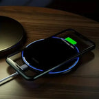 Phone Acrylic Metal Wireless Charger Station Led Light for iPhone 16 15 14 13 12 Pro Max Samsung S24 Xiaomi Mini Fast Charging