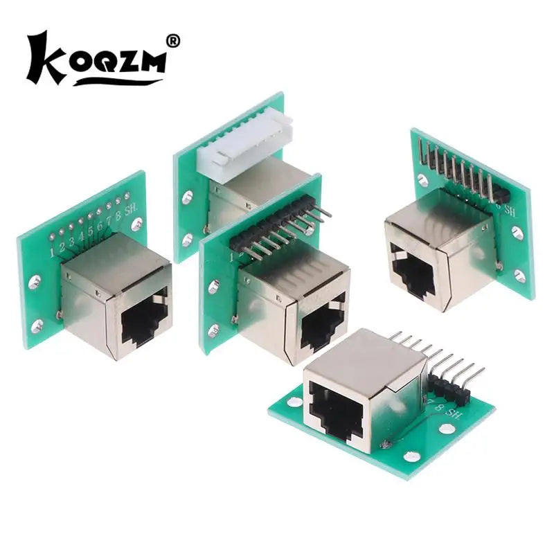 1Pcs RJ45 Adapter Board To XH2.54 Modular Ethernet Connector Adapter Network Interface + Breakout Board + Pin Header