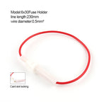 10PCS 5x20mm Glass Fuse Holder Fast Blow Screw Type 6x30mm with Electrical Wire Cable 250V AC Fuses Line Copper Strip Spring