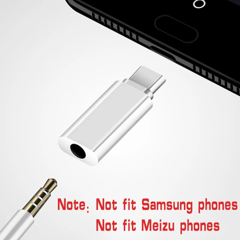 3.5mm Female to Type C Male Adapter For Xiaomi Huawei POCO Wired Headset Converter OTG USBC to 3.5mm Earphone Audio AUX Adapter