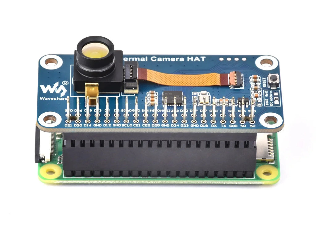 Raspberry Pi Thermal Camera 40PIN GPIO Header or Type-C Port 80x62 Pixels 45 FOV Long-wave IR Thermal Imaging Camera Module