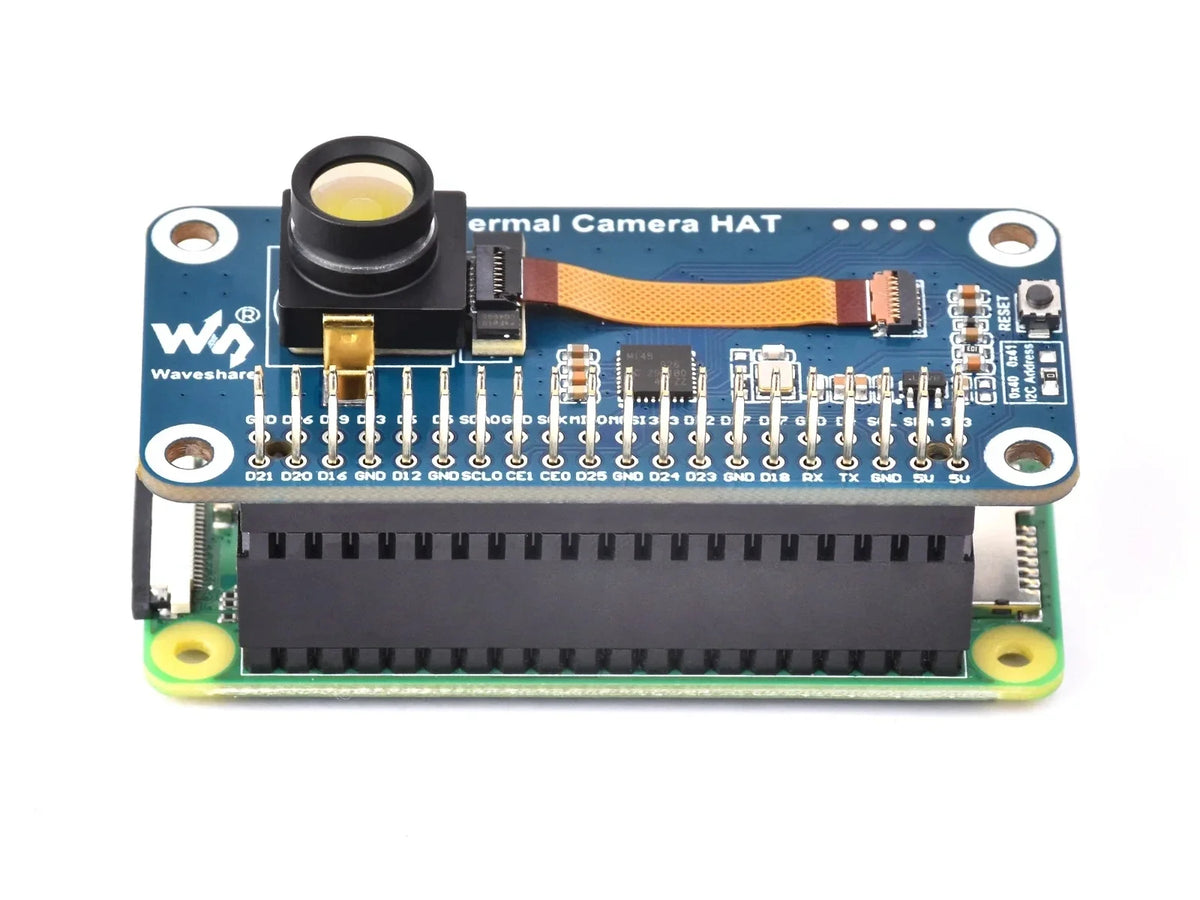 Raspberry Pi Thermal Camera 40PIN GPIO Header or Type-C Port 80x62 Pixels 45 FOV Long-wave IR Thermal Imaging Camera Module
