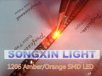 100pcs 1206 SMD LED White Red Blue Yellow Green Orange Warm White Pink Purple Uv RGB Ice Blue Orange Amber Light Emitting Diode