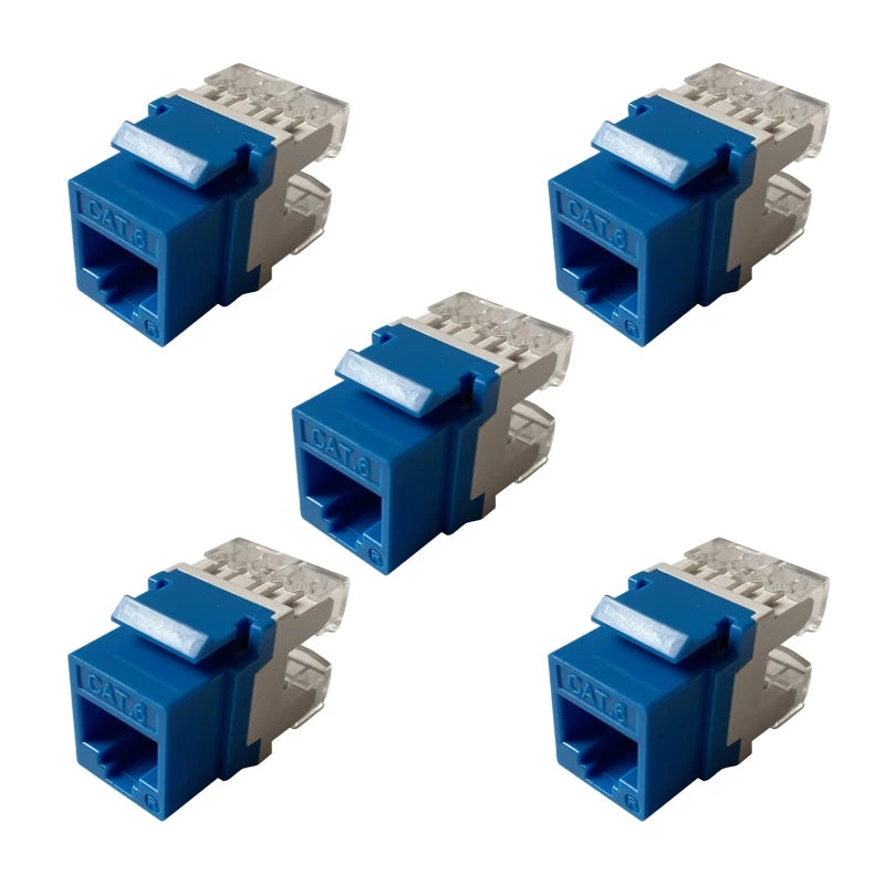 Cat6 RJ45 Keystone Jacks Module Connector Ethernet for Wall Plate Patch Panel 54DB