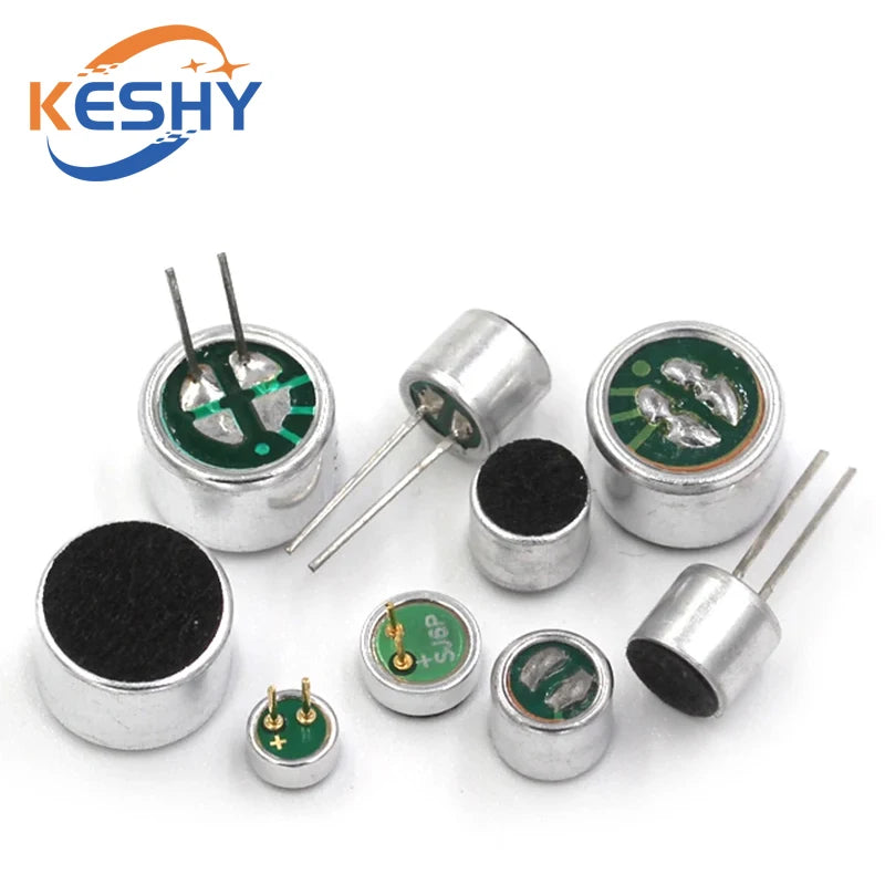 10pcs 6x5/9x7/4.5x2.2/6x2.2mm 2 Pin Mic Capsule Electret Condenser Microphone Dip Smd 52db 56db With Mp3 Accessories
