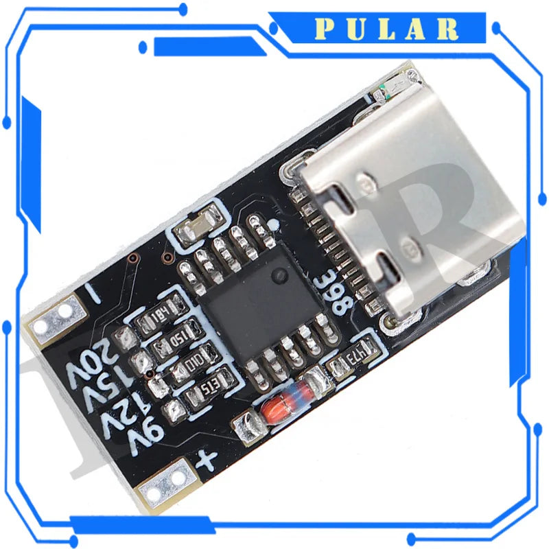 Type-C PD2.0 PD3.0 9V 12V 15V 20V Fast Charge Trigger Polling Detector USB Boost Power Supply Change PLR Charger Board Tools