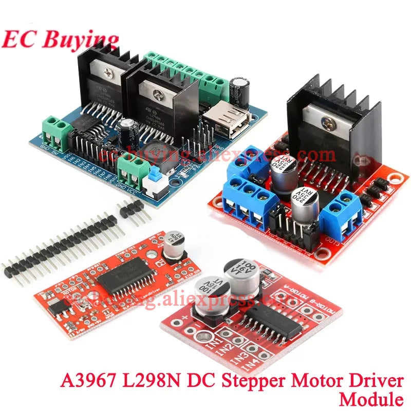 1Pc-10Pcs L298N A3967 DC Stepper Motor Driver Module four-way Controller Board L298 PWM Speed Dual H Bridge Smart Car Robot