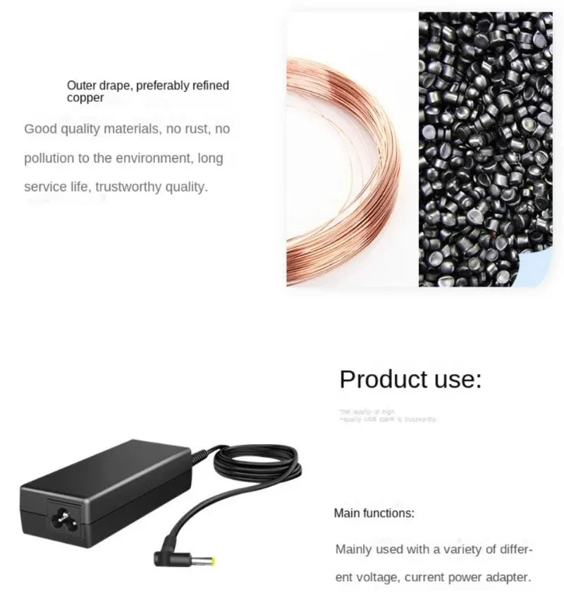 DC 5.5*2.1 / 5.5*2.5 Male 90 Degree Right Angle Connector Power DIY Cable Charging Line Monitoring Power Extension Wire