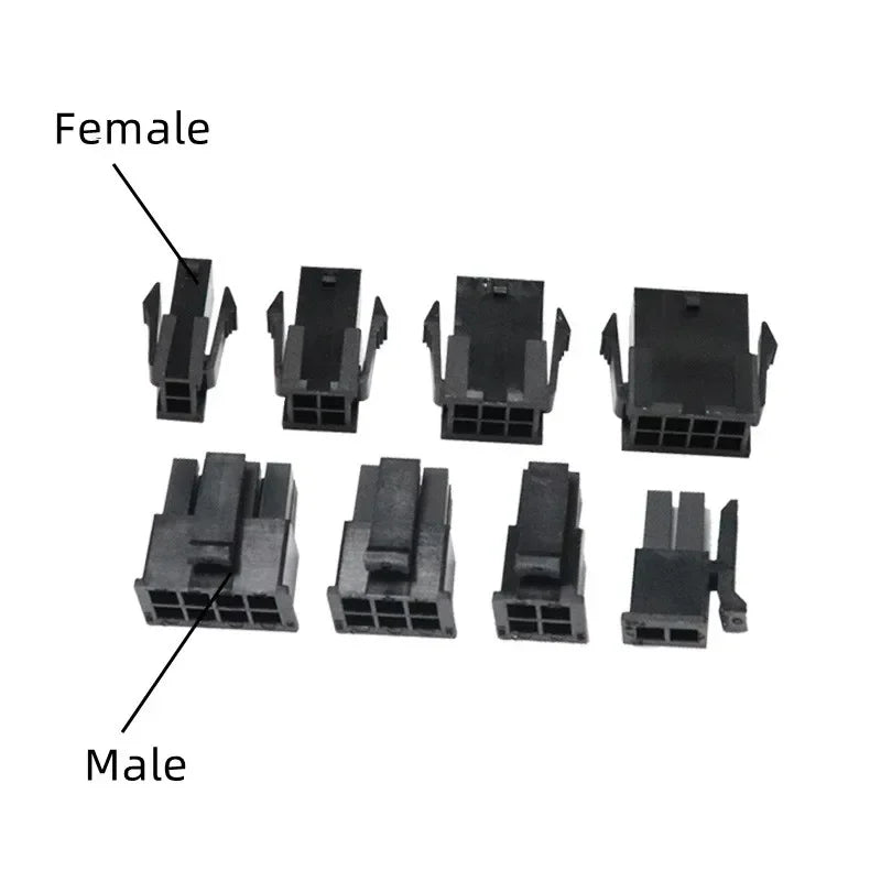 10Set Molex 3.0mm Plug-in Male Female Housing Terminals Connector 2*1/2/3/4/5/6/7/8/9/10/11/12P MX3.0mm Double Row Connector