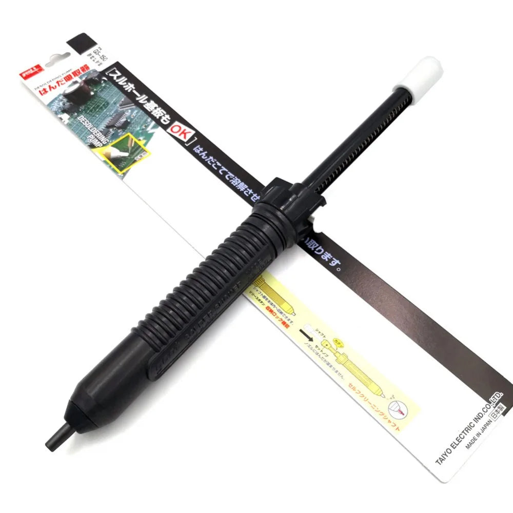 Japan GOOT GS Desoldering Pump Large Medium Small Sizes Self-Cleaning Anti-Static Manual Solder Sucker Light Strong Repair Tools