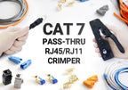 AMPCOM RJ45 Crimper CAT7 Crimping Tool for Pass Through RJ11 RJ45 Connector CAT6 CAT5E Modular Plugs With Wire Stripper Cutter