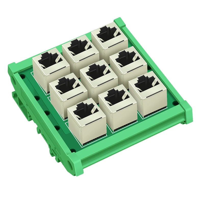 RJ45 8P8C Breakout Board 9 Ways RJ45 Female Splitter Board