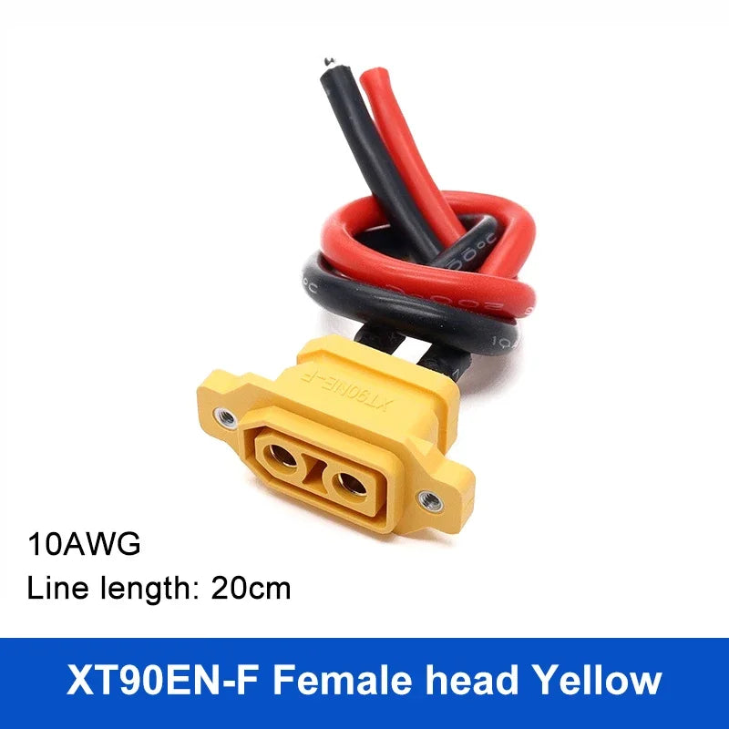 30A XT90NE Lithium Battery Charging Connector Wire Fixed Female Head Welded Type Gold-plating XT90 Terminal Male New Energy Plug