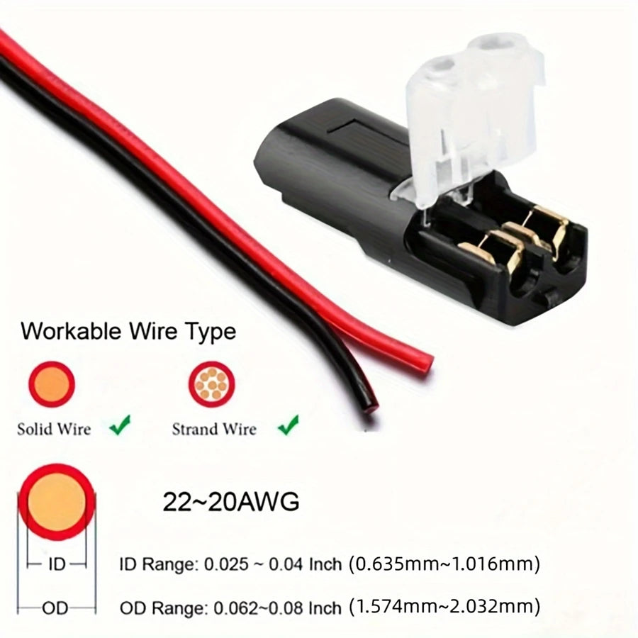 10-50pcs 2 Pin Way Plug Waterproof Electrical Connector Car Wire Cable Automotive Electrical Connector Strip Terminal Connection