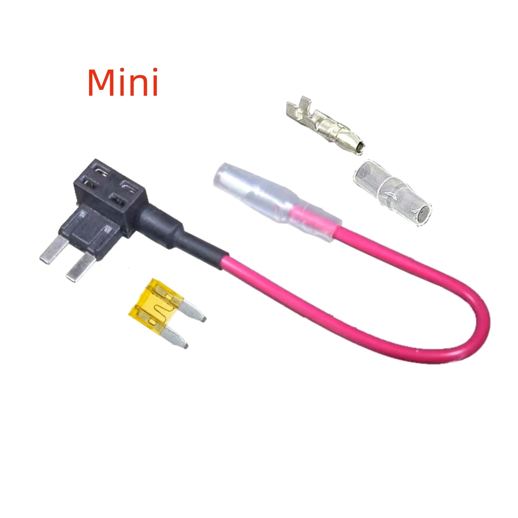 12V MINI SMALL MEDIUM Size Car Fuse Holder Add-a-circuit TAP Adapter with 10A Micro Mini Standard ATM Blade Fuse