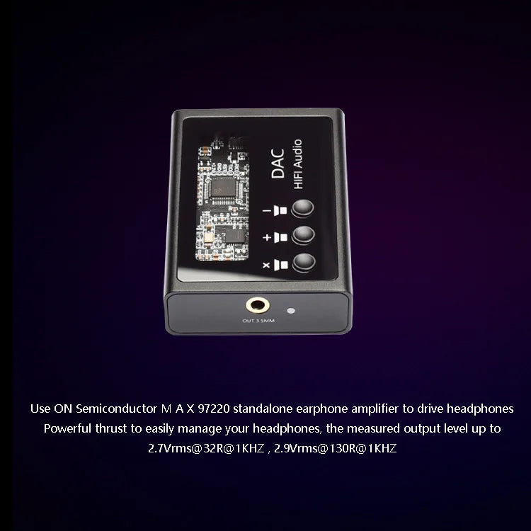 Headphone Decoding Amplifier ES9018K2M DAC DSD128 PCM32BIT 384KHz Lossless Decoding Headphone Amplifier MAX97220 Chip