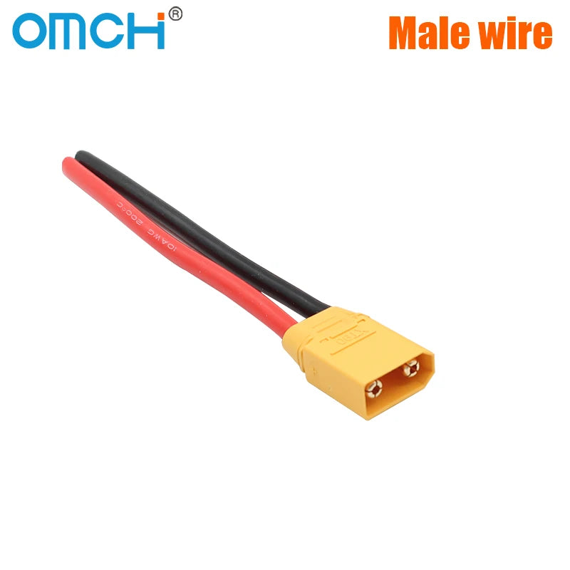 OMCH XT90 Male Female Plug Battery Connector With Silicone Flexible Wire 10AWG For RC Airplane Lipo Battery Drone Car