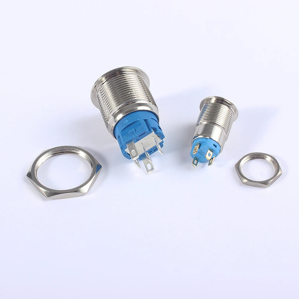 12/16/19/22mm Waterproof Metal Push Button Switch LED Light Momentary Car Engine Power Switches 5V 12V toggle 220V Volt