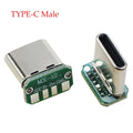 2/5/10/20PCS  USB 3.1 Type C Vertical Patch Board 16pin 4 /2Welding Wire Data Band PCB USB Board Male Head 16P Usb C Connector