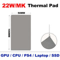 22W/mk 100x100mm Soft Thermal Pad Sheets 0.5mm 1.0mm 1.5mm 2.0mm 2.5mm Thick Silicone Thermal Conductive Gap Pads GPU CPU Laptop