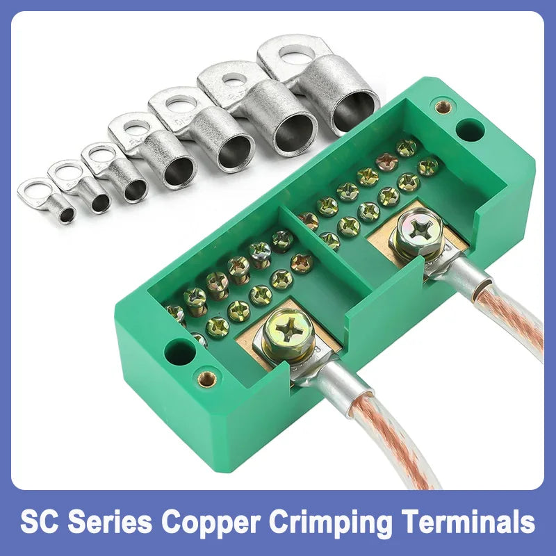 5/10/50Pcs SC Series Copper Nose Terminals SC6/10/16/25/35/50/70/95 Battery Block Lugs Crimping Wire Connector Hole 6/8/10/12mm