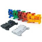 100Pcs DIN Rail Terminal Block PT2.5 2.5mm² Push-in Quick Wiring with Spring Cage Compact Industrial Electrical Connector