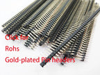 10pairs 1x40Pin Single Row Male Female 2.54mm PH3.5/5/5.7/8.5mm Brass Goldplated Reflow Rohs PCB Pin Header Jumper Socket Kit