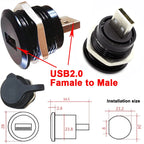 1Pcs Metal Round Socket Module D Type RJ45 Straight Through Network USB2.0 USB3.0 Connector Panel Mounting HDMI CAT6