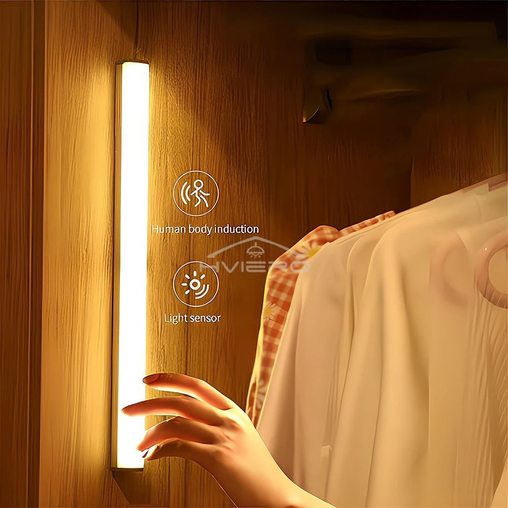 Usb Rechargeable Motion Sensor Night Lights For Room Decoration Home Closet Kitchen Cabinet Aisle Lighting Touch Sensing Lamps