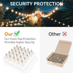 25PCS Vintage G40 LED Light Bulbs 1W E12 220V Warm White 2200K Clear Glass Equal 7W Incandescent String Light Replacement Bulb