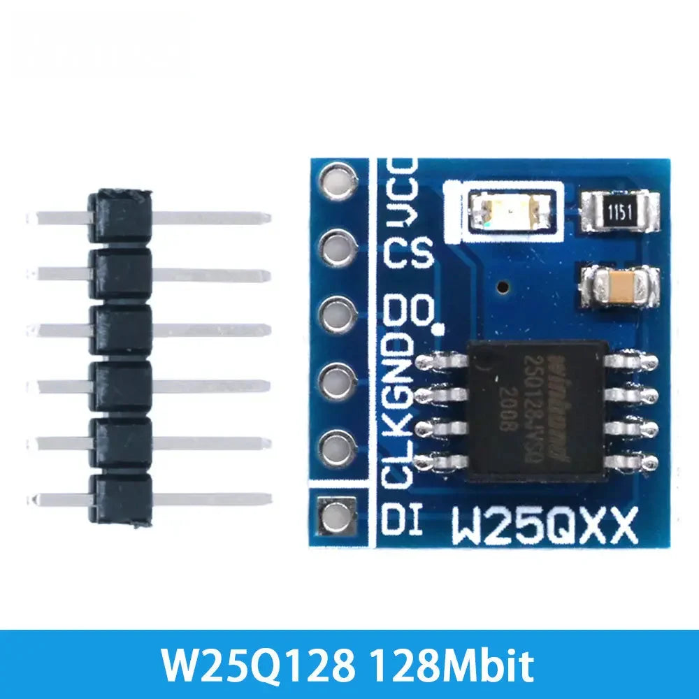 High-Density SPI Flash Storage Module – W25Q32 (4MB), W25Q64 (8MB), W25Q128 (16MB) SPI Memory Board for STM32 & BV/FV Projects