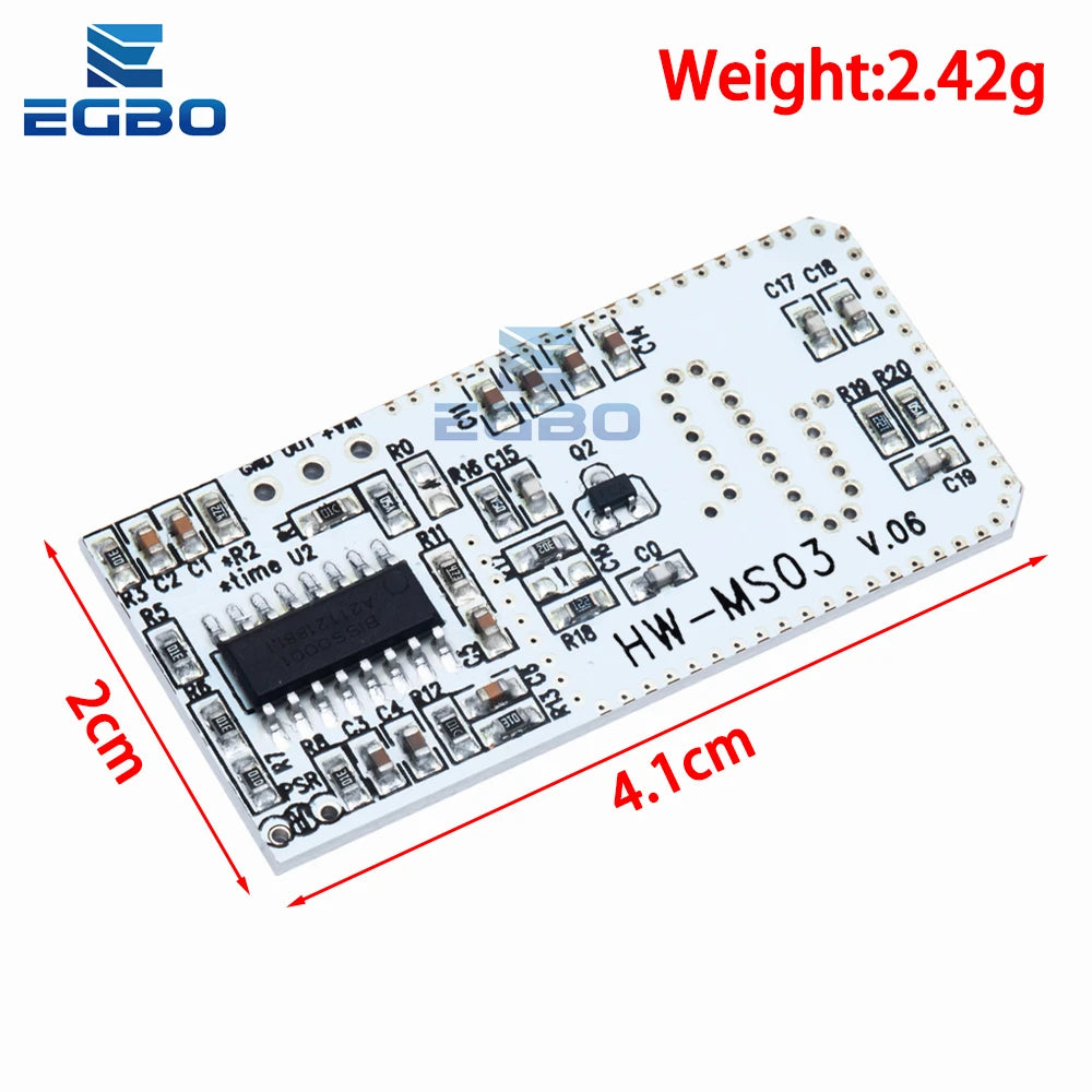 1~10PCS High Performance Motion Sensor Module Radar Motion Sensor HW-MS03 HW-MS07 2.4GHz to 5.8GHz Microwave Radar Sensor Module