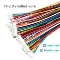 100pcs /LOT JST PH2.0 Straight/Curved Needle Connector 2Pin~16Pin Male Pin Header Right Angle 90°/180° 2.0mm Pitch