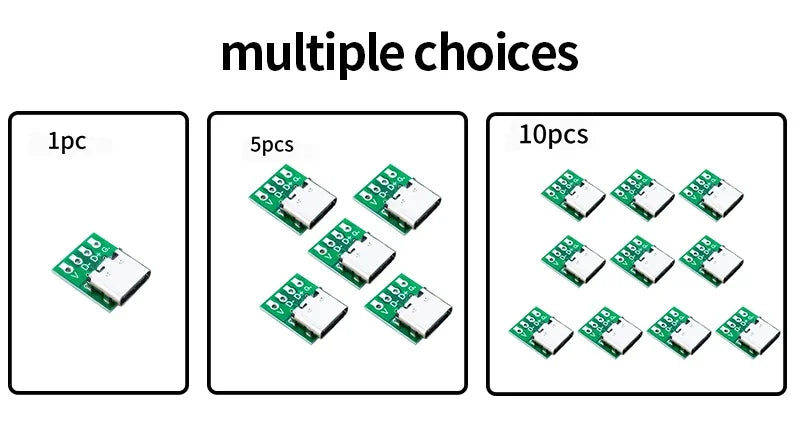 100/50/2Pcs TYPE C USB 3.1 Type C Connector 16 Pin Test PCB Board Plate Adapter Socket For Data Line Wire Cable Transfer
