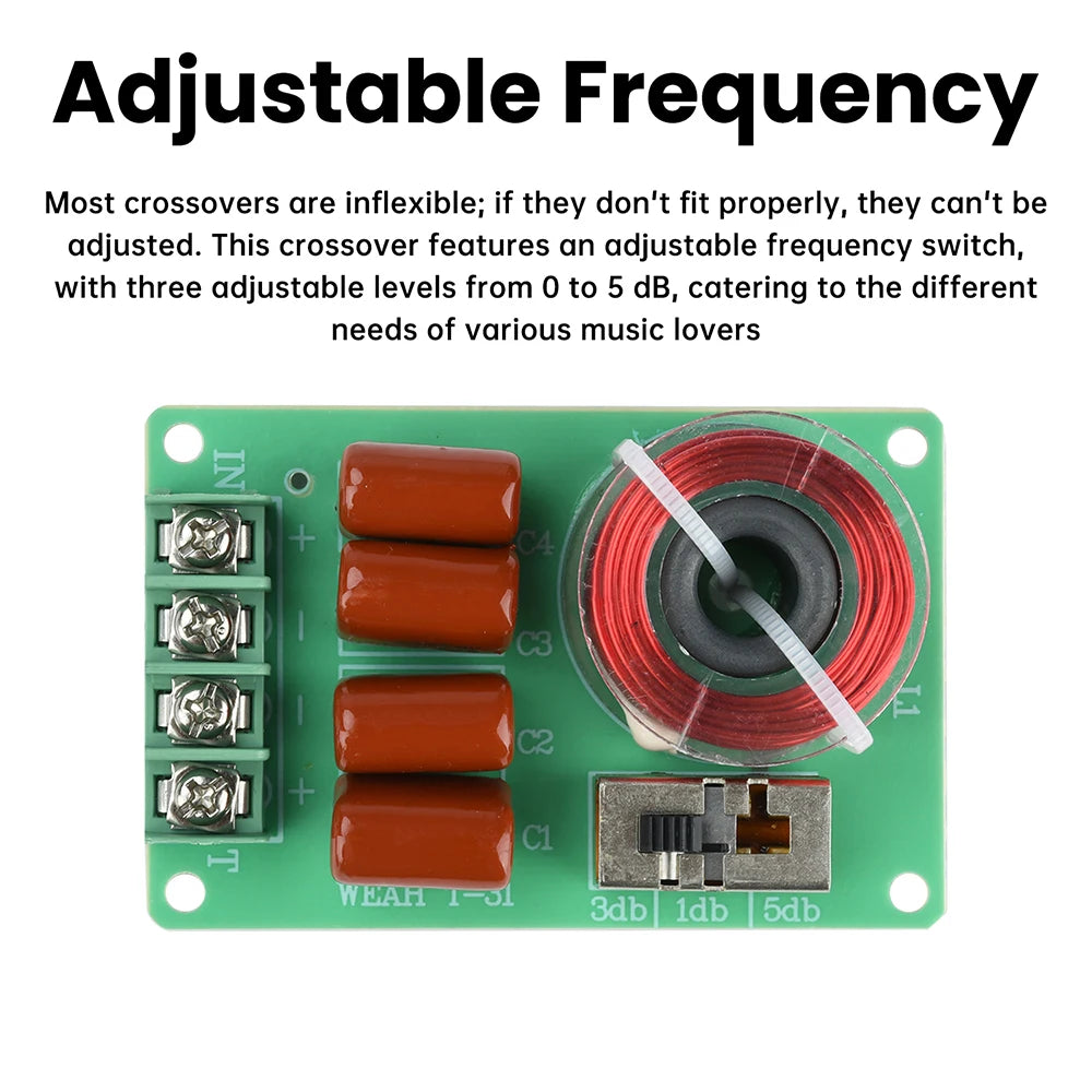 100W 3Way Hifi Tweeter Frequency Divider Treble Audio Crossover Filter Circuit Board Home Theate Car DIY Speakers Filters