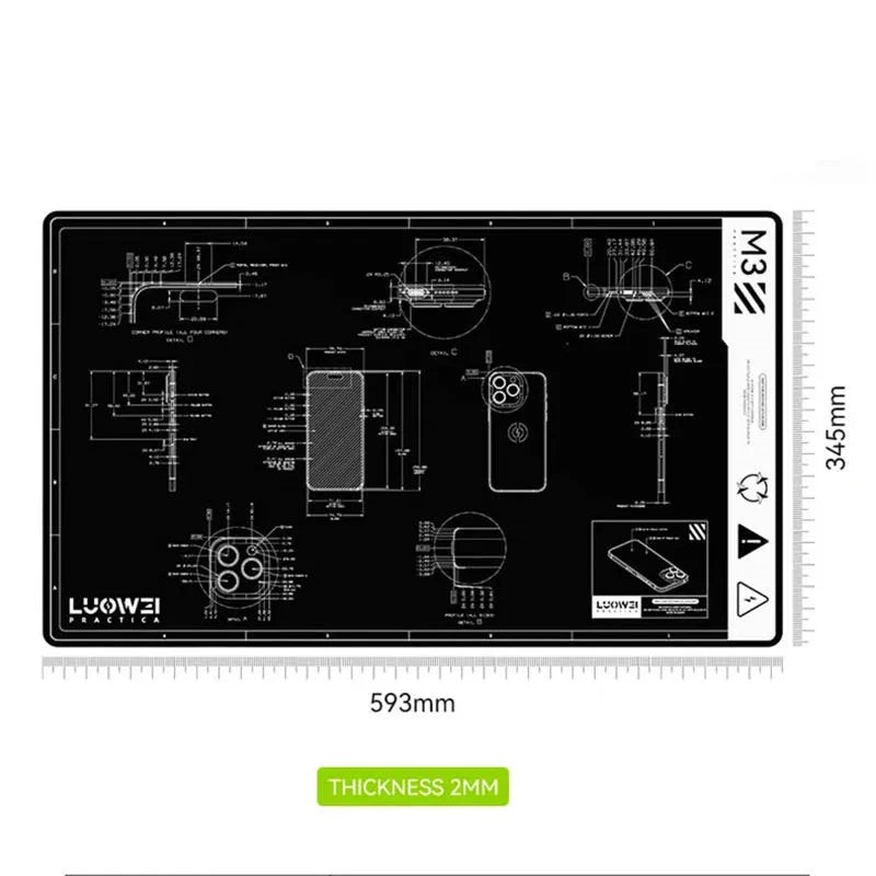 Silicone Soldering Mat ESD Thermal Heat Insulation Working Pad S-160 TE-509/502/508/610 LW-M3/M4 PC Phone Maintenance Cushion