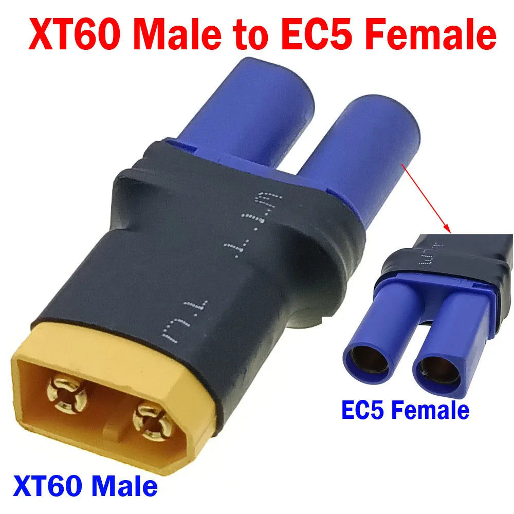 RC Car EC5 Connector Model Cars Charger Adapter Cable Battery Conversion Head EC5 Female Male To XT60 XT90 Male Female Head